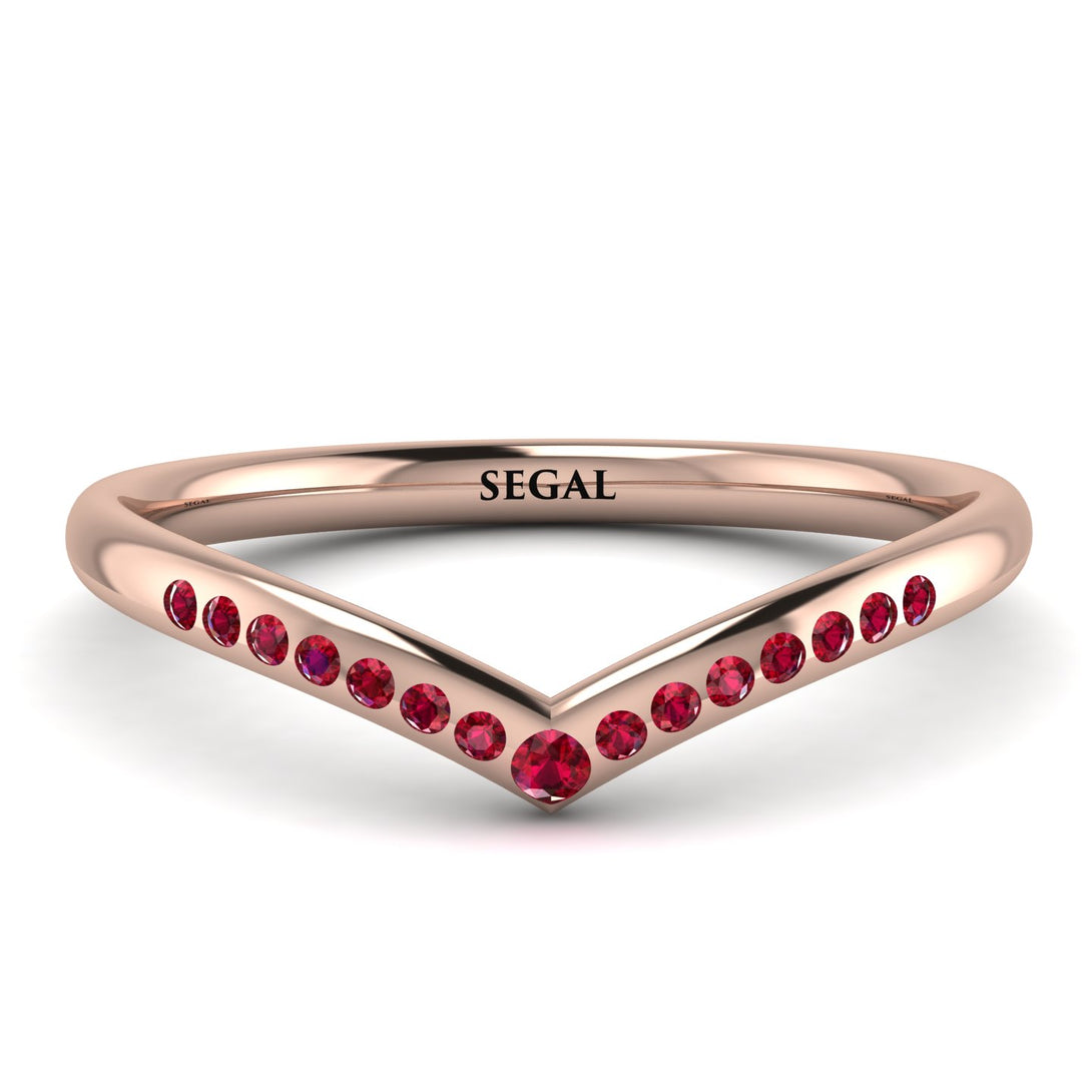 Minimalist V Ruby Ring - Margaret No. 11