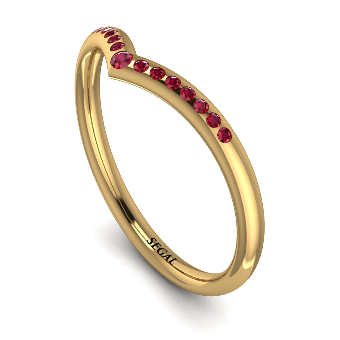 Minimalist V Ruby Ring - Margaret No. 10