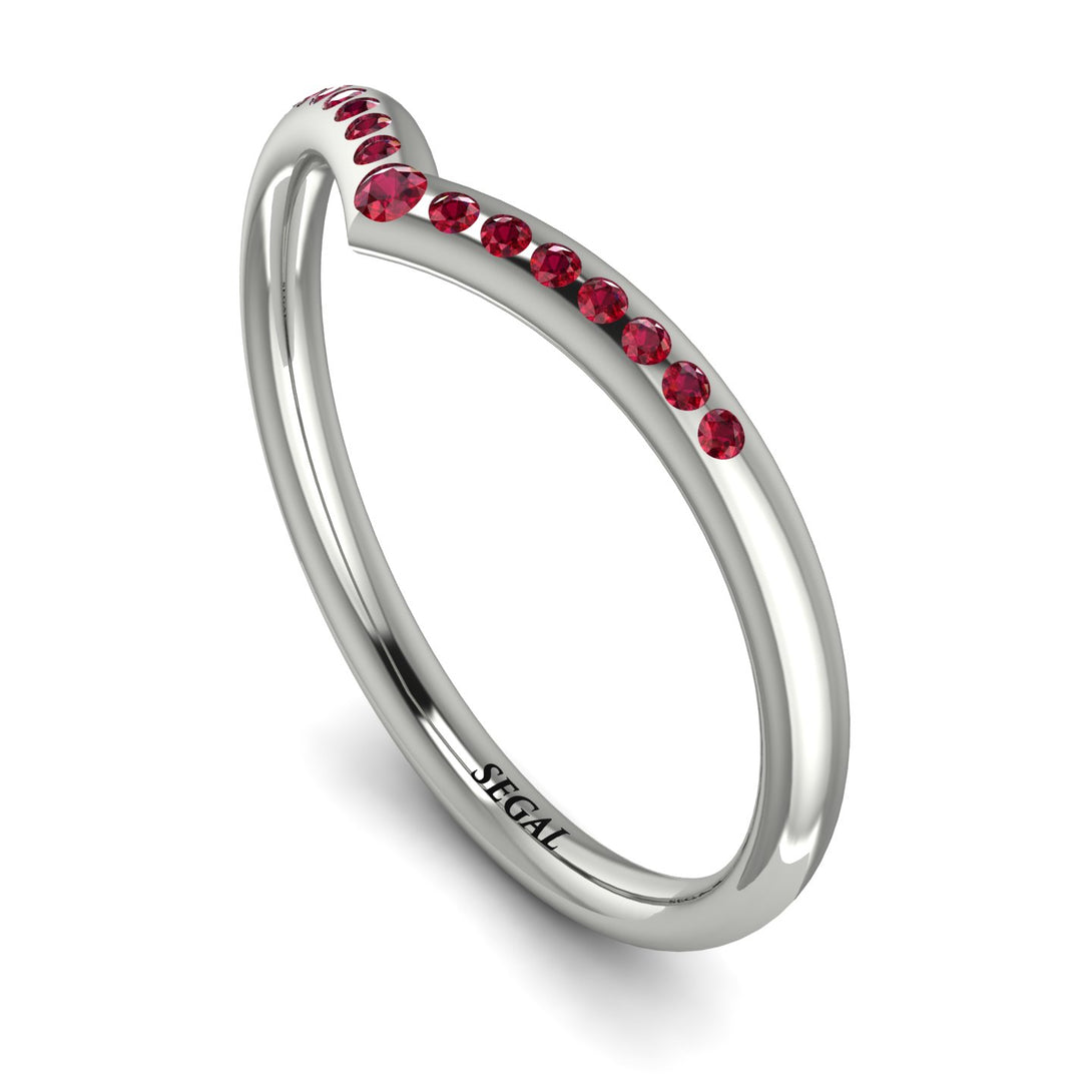 Minimalist V Ruby Ring - Margaret No. 12