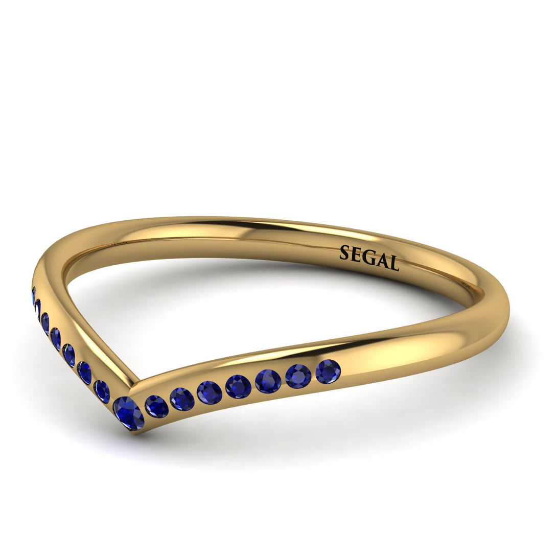 Minimalist V Sapphire Ring - Margaret No. 13