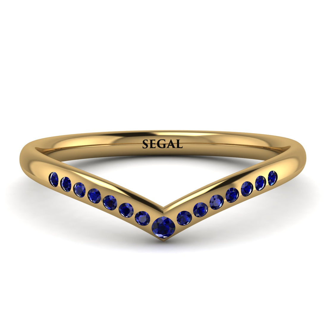 Minimalist V Sapphire Ring - Margaret No. 13
