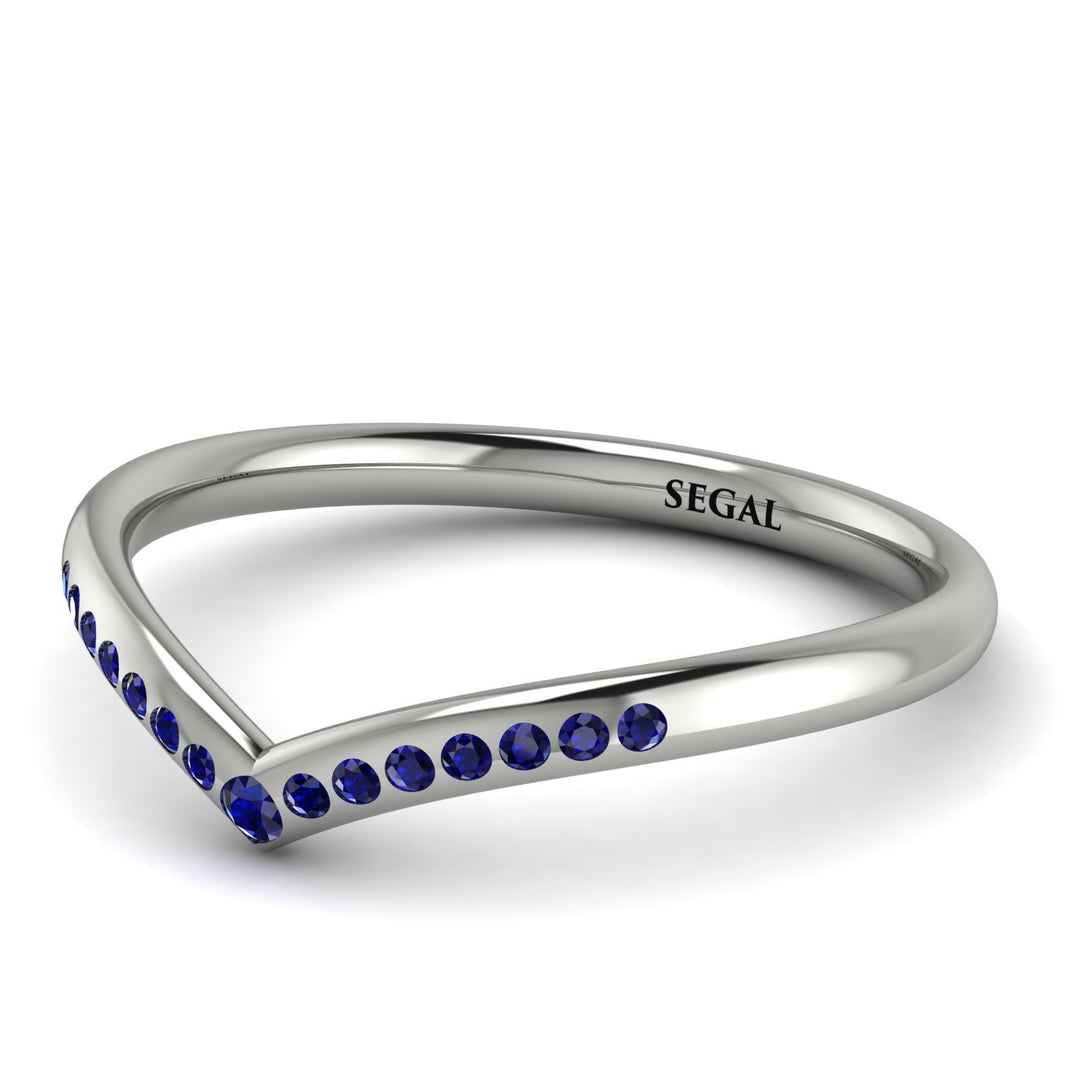 Minimalist V Sapphire Ring - Margaret No. 15