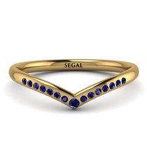 Minimalist V Sapphire Ring - Margaret No. 13 image 1