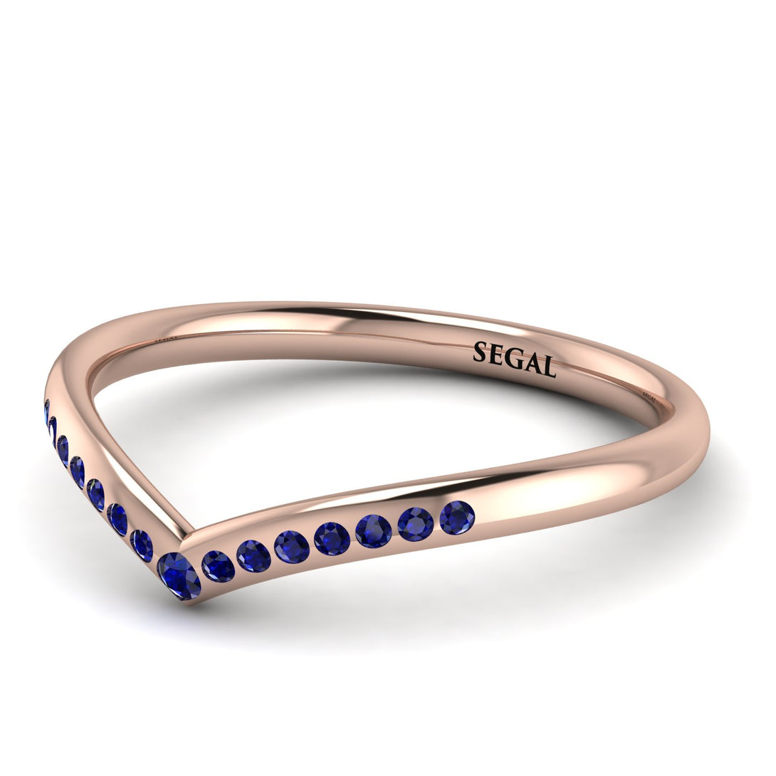 Minimalist V Sapphire Ring - Margaret No. 14