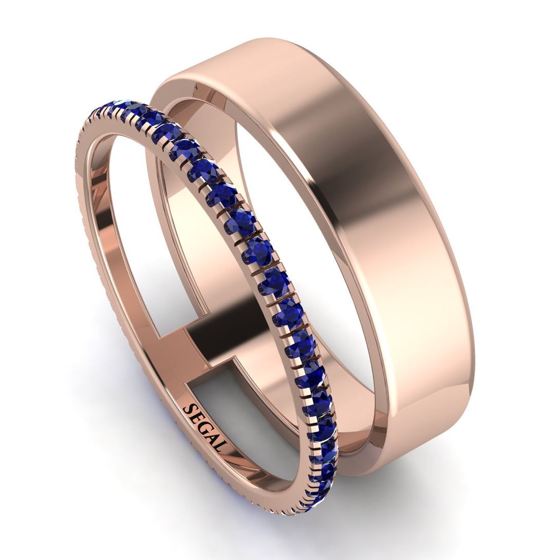 Golden Ratio Sapphire Band - Isabel No. 14