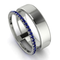 Golden Ratio Sapphire Band - Isabel No. 15 image 1