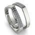 Geometric Diamond Double Wedding Band - Hayden No. 3 image 1