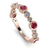 Bezel Ruby Eternity Band - Valeria No. 11