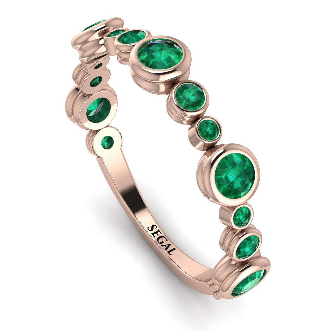 Bezel Emerald Eternity Band - Valeria No. 20