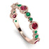 Bezel Ruby Eternity Band - Valeria No. 26