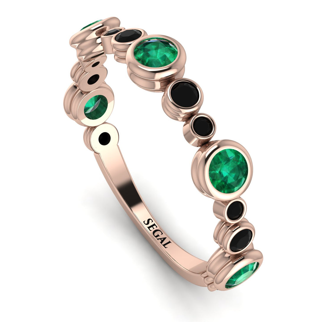 Bezel Emerald Eternity Band - Valeria No. 35
