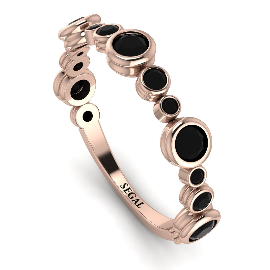 Bezel Black Diamond Eternity Band - Valeria No. 38
