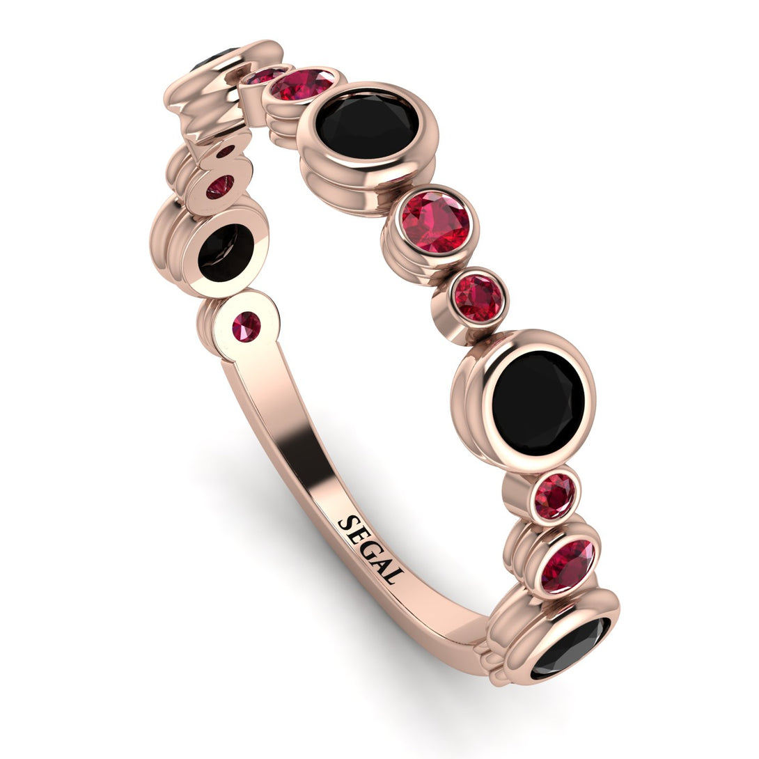 Bezel Black Diamond Eternity Band - Valeria No. 53