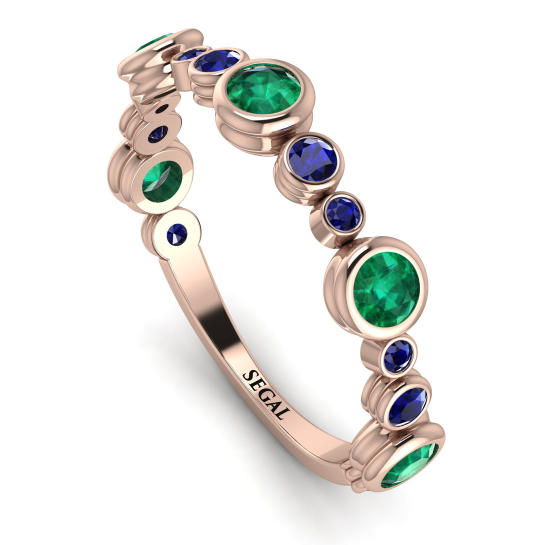 Bezel Emerald Eternity Band - Valeria No. 65