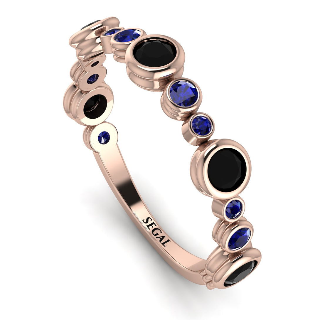 Bezel Black Diamond Eternity Band - Valeria No. 68