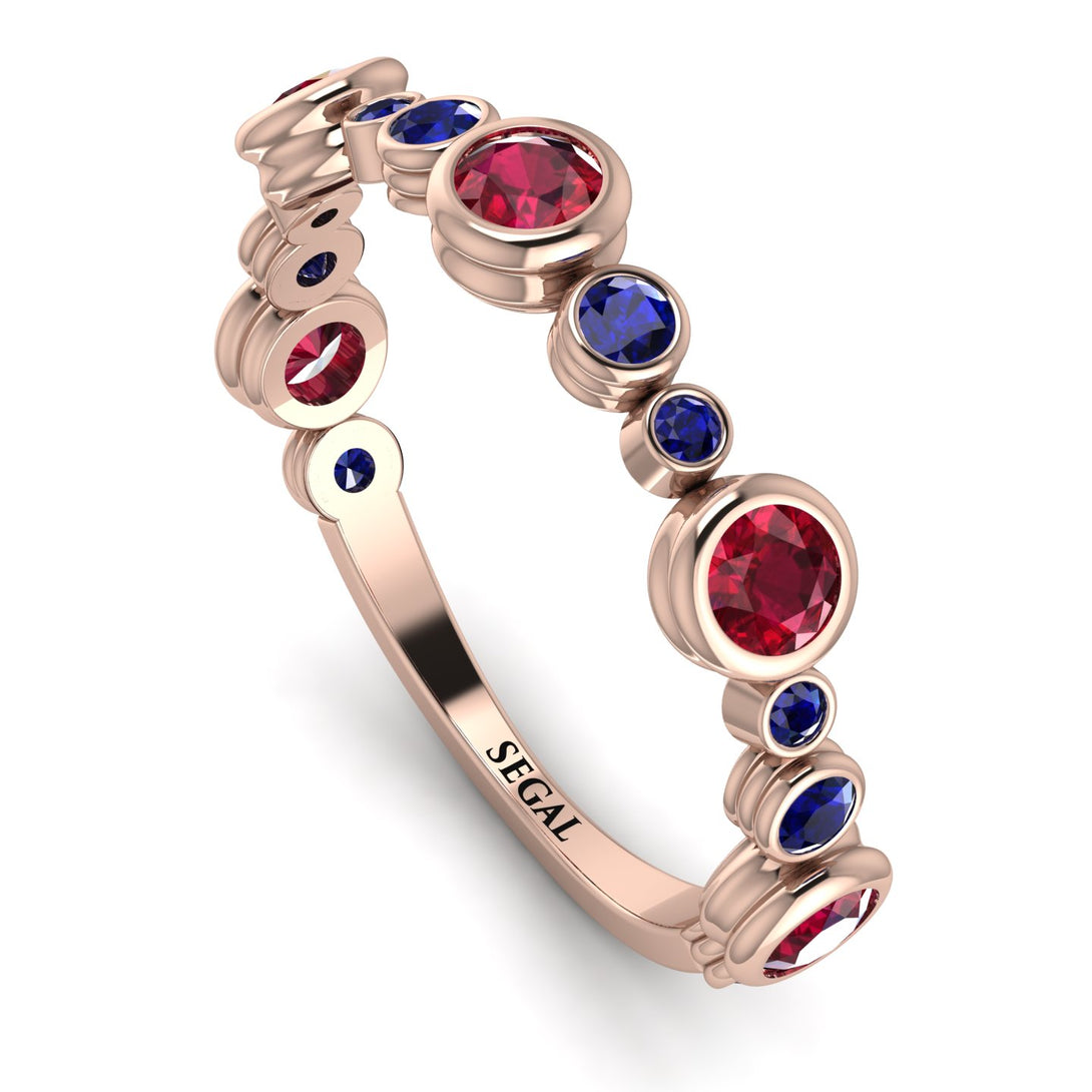 Bezel Ruby Eternity Band - Valeria No. 71