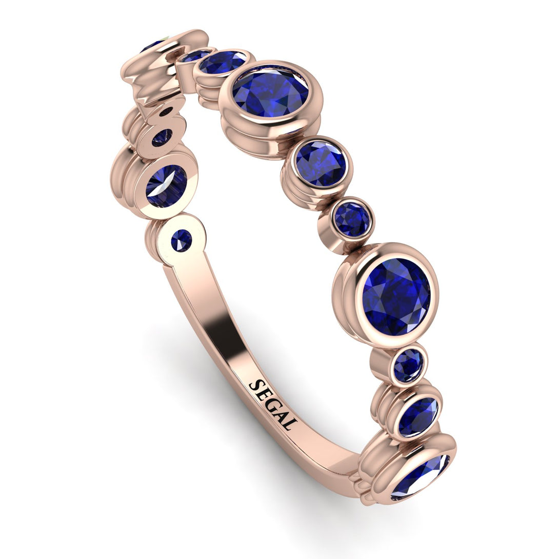 Bezel Sapphire Eternity Band - Valeria No. 74