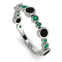 Bezel Black Diamond Eternity Band - Valeria No. 24 image 1
