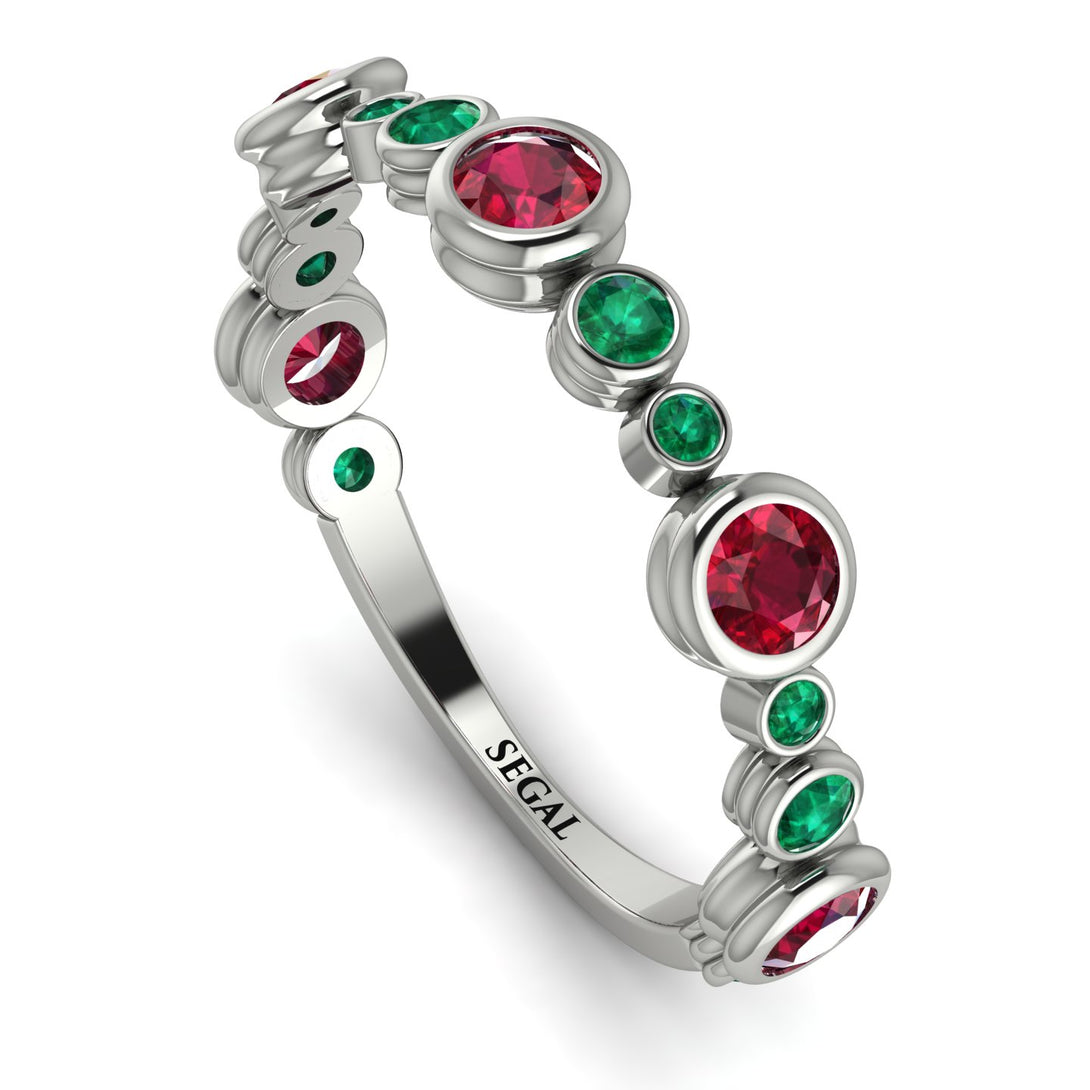Bezel Ruby Eternity Band - Valeria No. 27