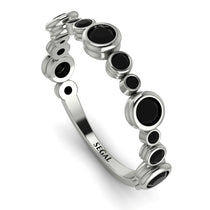 Bezel Black Diamond Eternity Band - Valeria No. 39 image 1