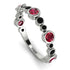 Bezel Ruby Eternity Band - Valeria No. 42