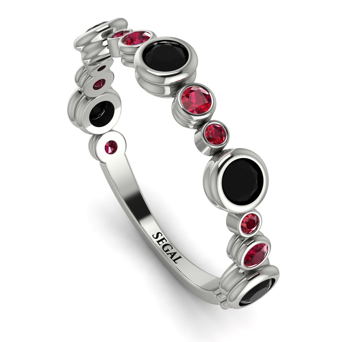 Bezel Black Diamond Eternity Band - Valeria No. 54
