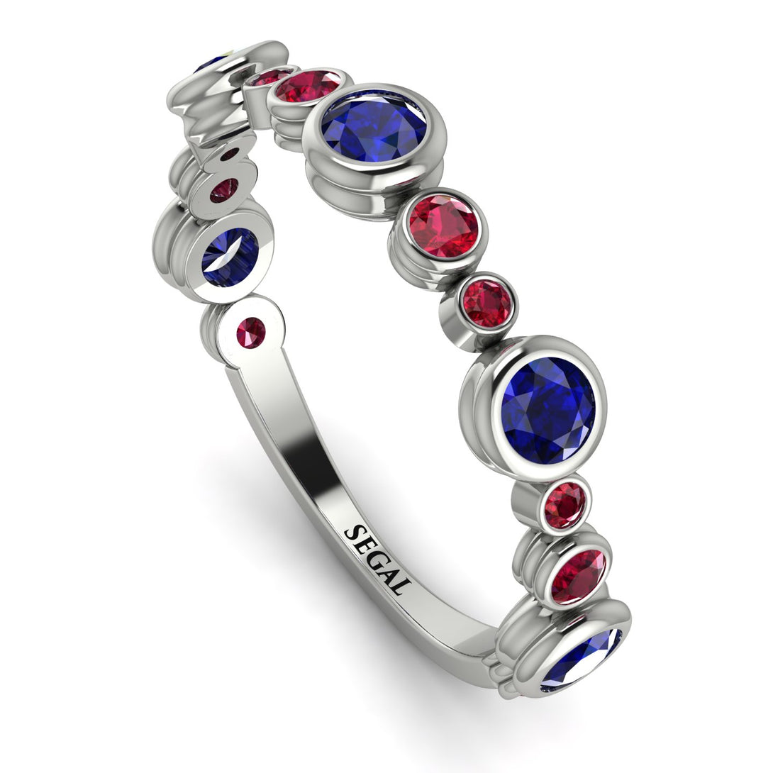 Bezel Sapphire Eternity Band - Valeria No. 60