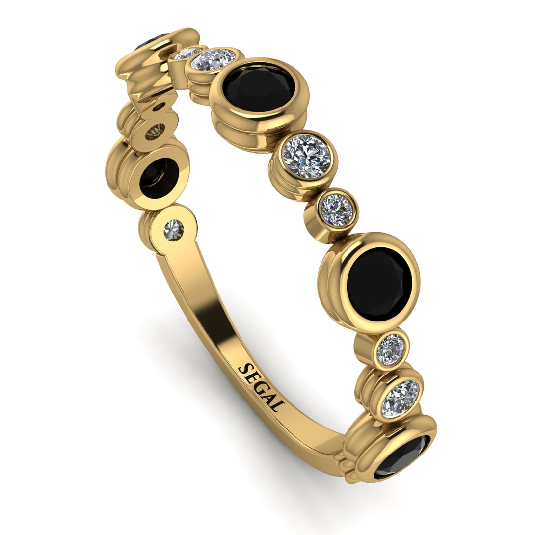 Bezel Black Diamond Eternity Band - Valeria No. 7
