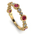 Bezel Ruby Eternity Band - Valeria No. 10