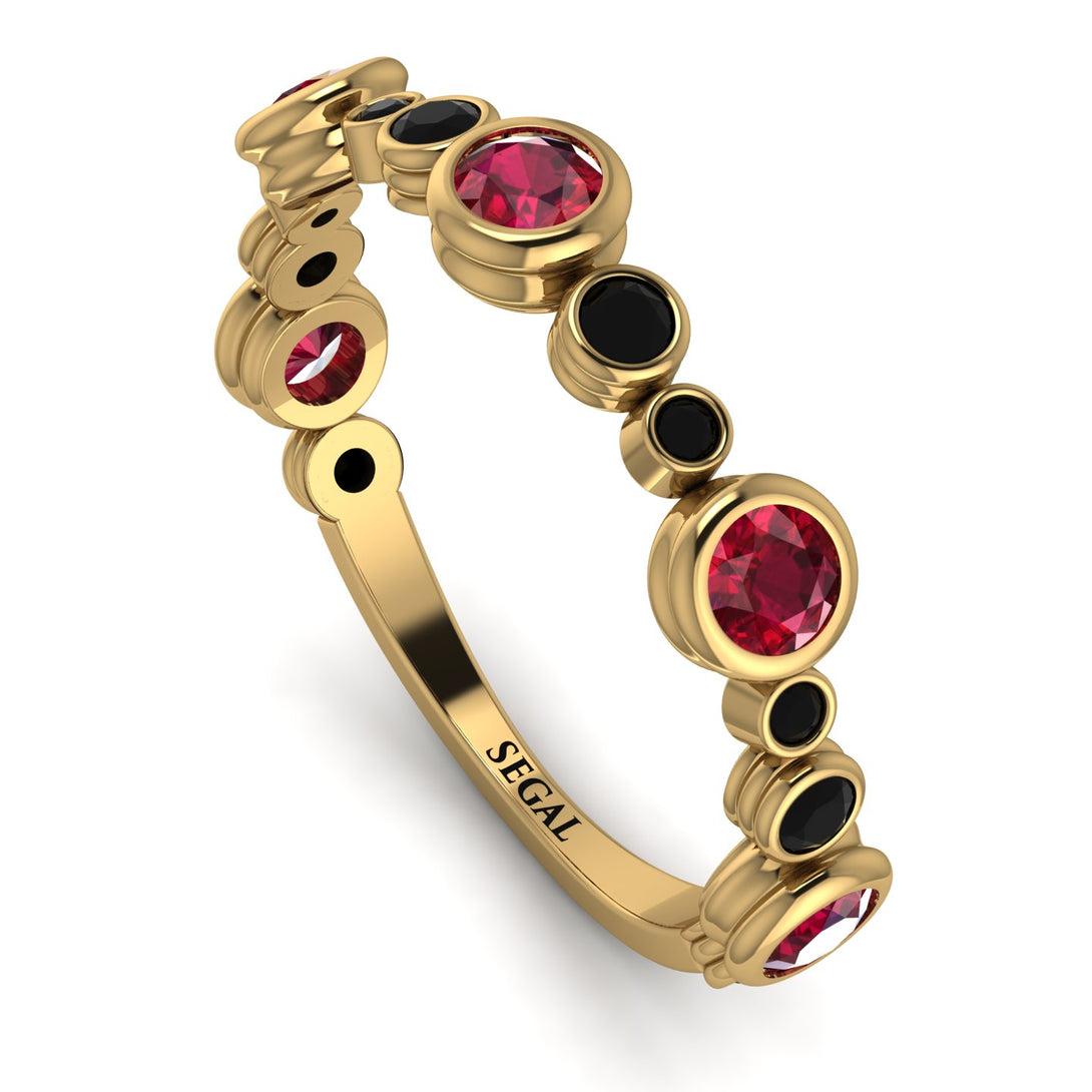 Bezel Ruby Eternity Band - Valeria No. 40