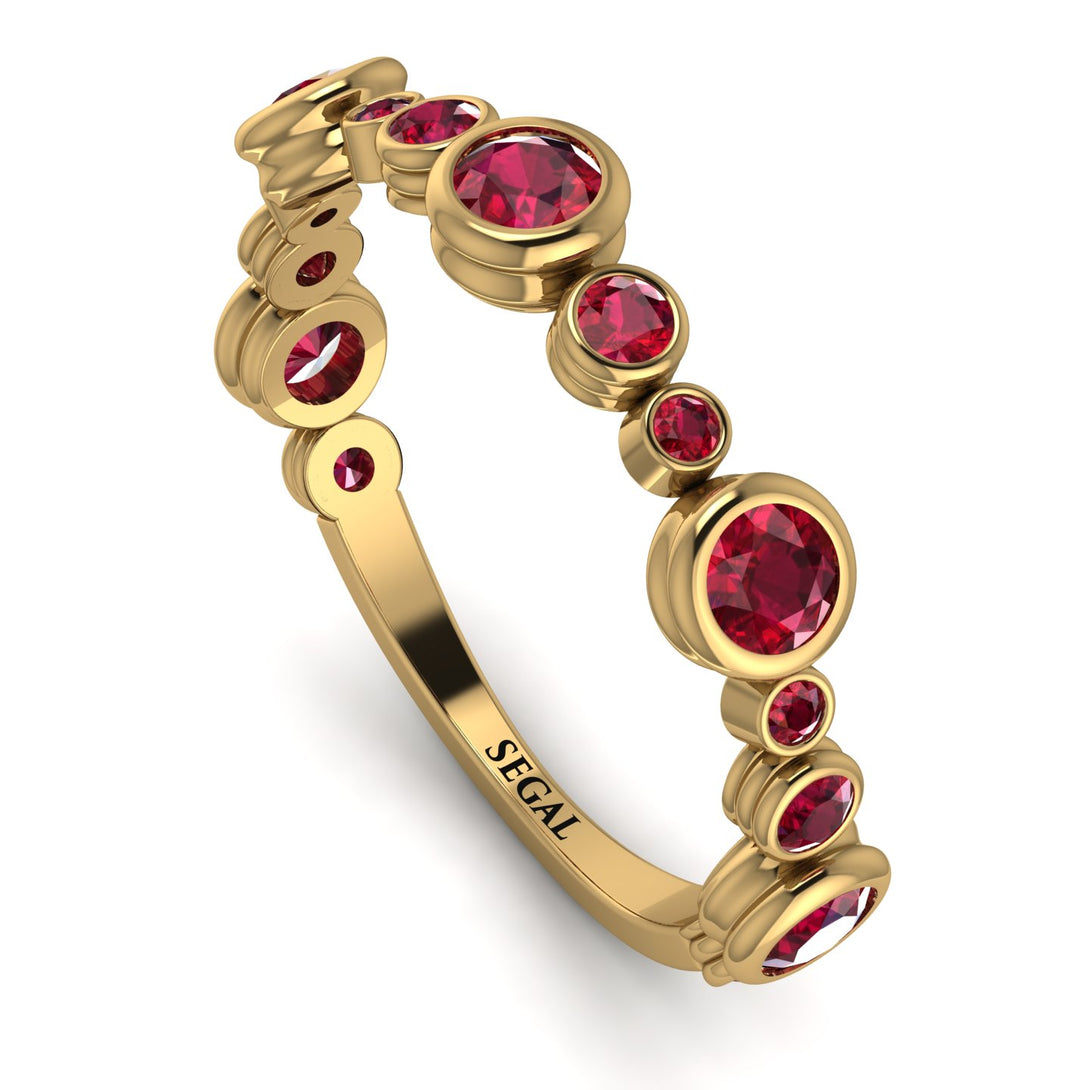 Bezel Ruby Eternity Band - Valeria No. 55