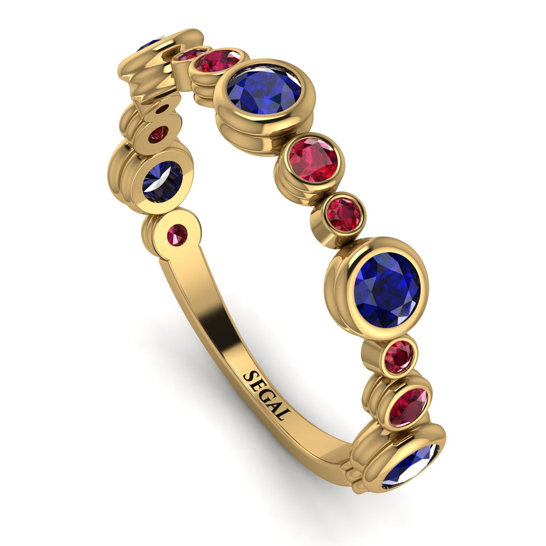 Bezel Sapphire Eternity Band - Valeria No. 58