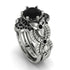Nature Inspired Black Diamond Bridal Set - Sandra No. 39 image 1