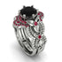 Nature Inspired Black Diamond Bridal Set - Sandra No. 54