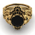 Nature Inspired Black Diamond Bridal Set - Sandra No. 37