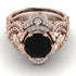 Nature Inspired Black Diamond Bridal Set - Sandra No. 8 image 2