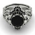 Nature Inspired Black Diamond Bridal Set - Sandra No. 39 image 2