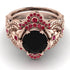 Nature Inspired Black Diamond Bridal Set - Sandra No. 53 image 2