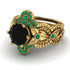 Nature Inspired Black Diamond Bridal Set - Sandra No. 22 image 3