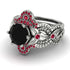 Nature Inspired Black Diamond Bridal Set - Sandra No. 54 image 3