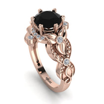 Nature Inspired Black Diamond Ring - Sandra No. 8 image 1