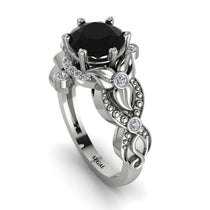 Nature Inspired Black Diamond Ring - Sandra No. 9 image 1