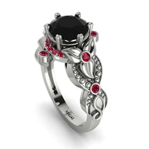 Nature Inspired Black Diamond Ring - Sandra No. 54 image 1