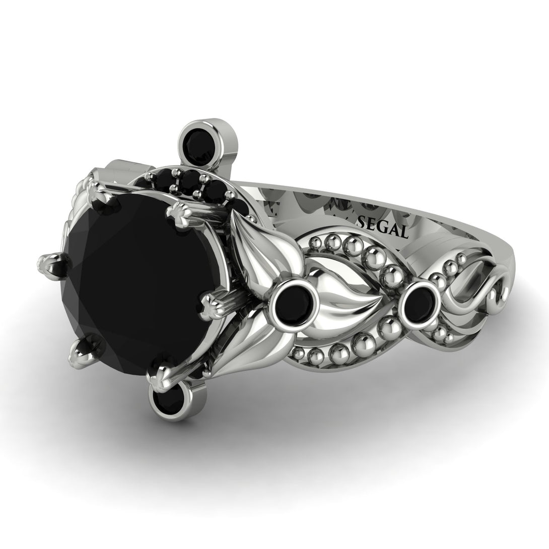 Nature Inspired Black Diamond Ring - Sandra No. 39