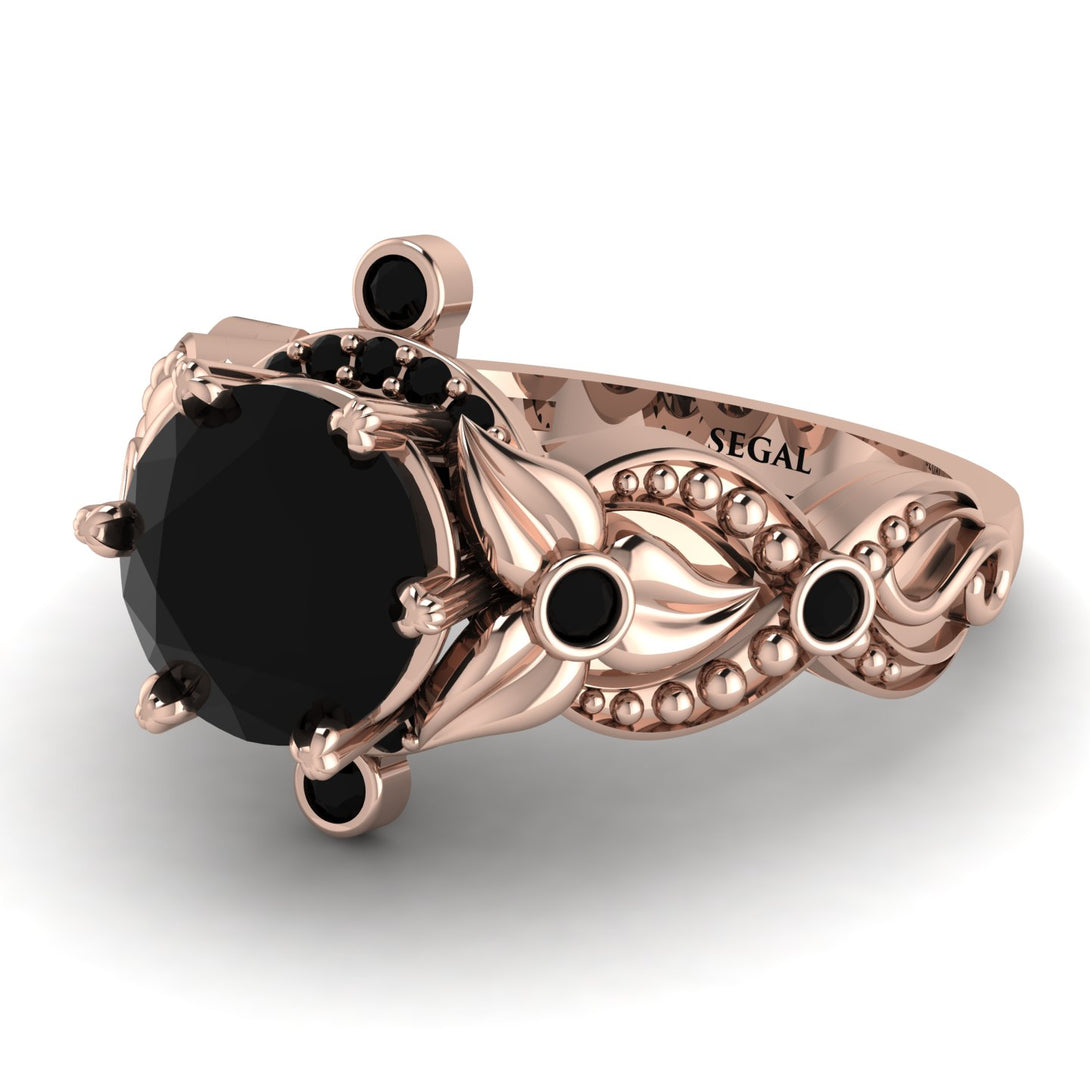 Nature Inspired Black Diamond Ring - Sandra No. 38