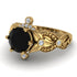 Nature Inspired Black Diamond Ring - Sandra No. 7