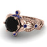 Nature Inspired Black Diamond Ring - Sandra No. 68 image 3