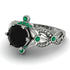 Nature Inspired Black Diamond Ring - Sandra No. 24