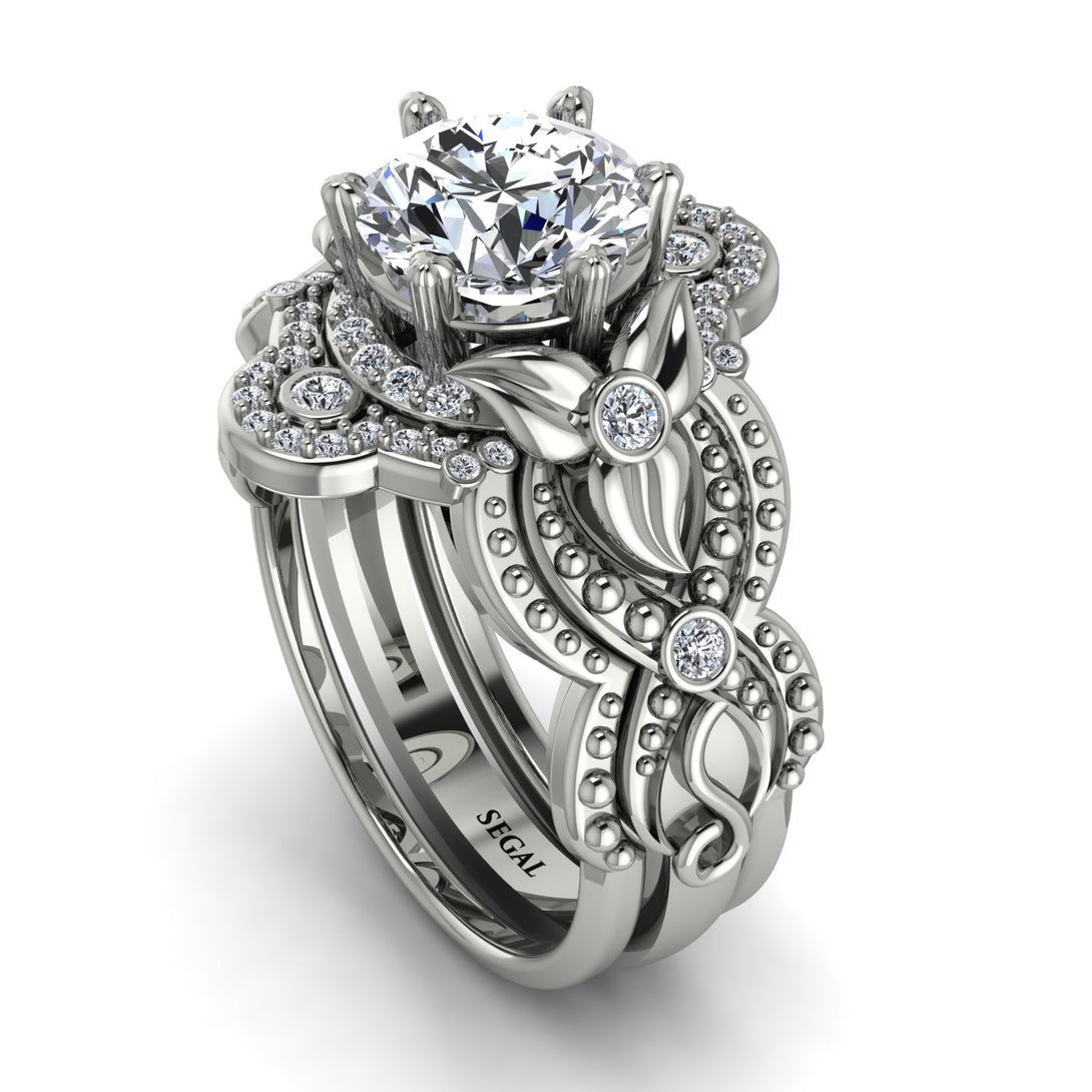 Nature Inspired Diamond Bridal Set - Sandra No. 3