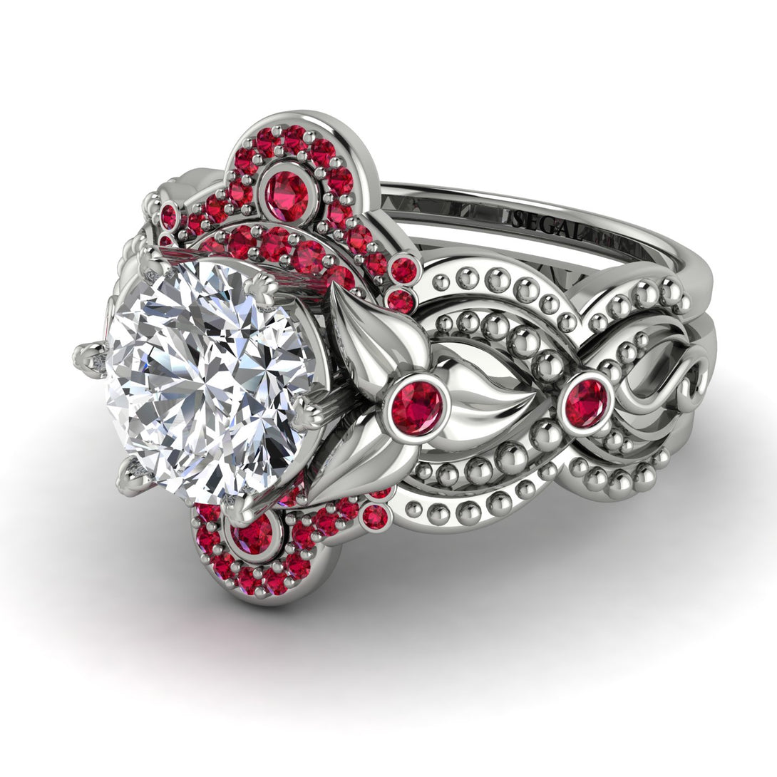 Nature Inspired Diamond Bridal Set - Sandra No. 48